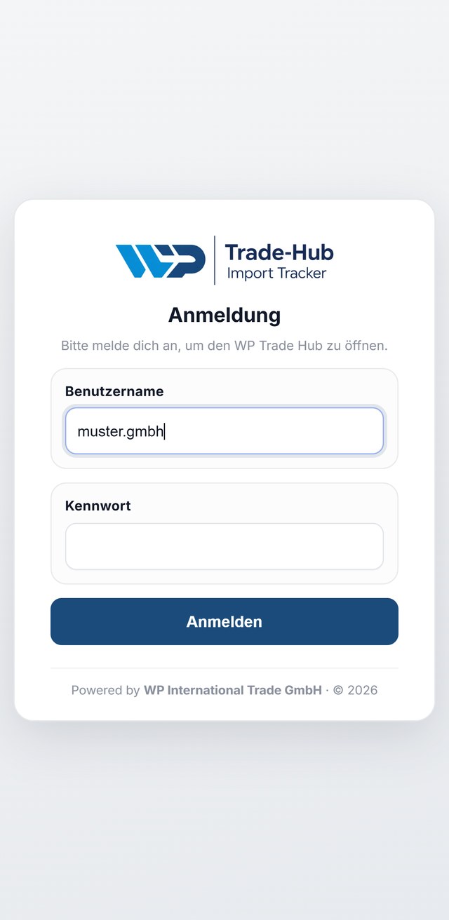 Trade-Hub App auf dem iPhone: sichere Anmeldung